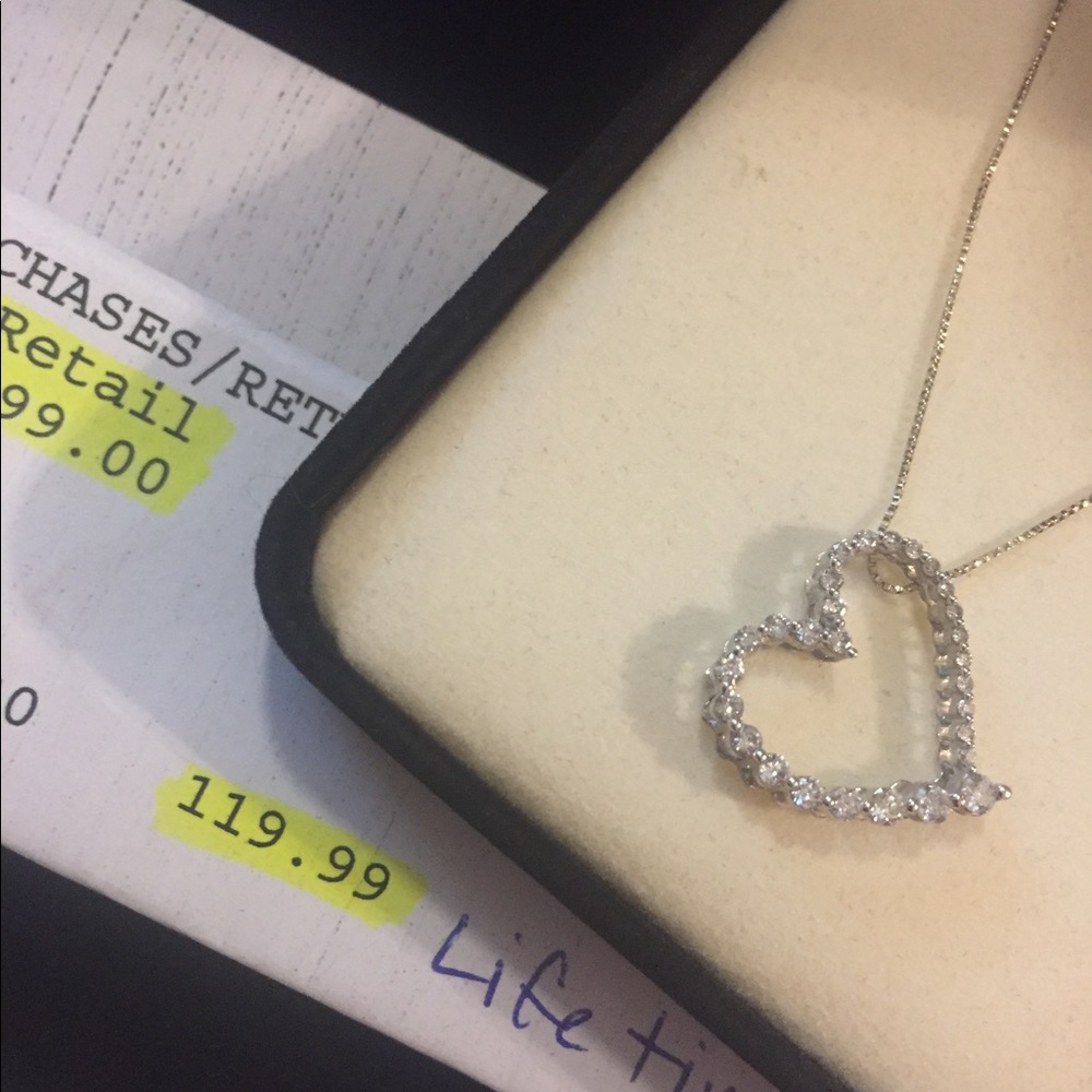 White gold and Diamond necklace.  (Seldom worn with box and paperwork)